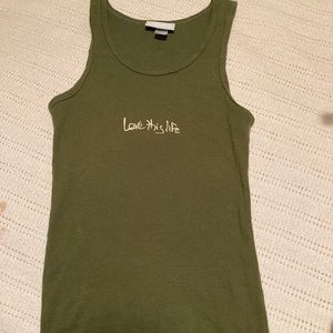 Olive colored tank top